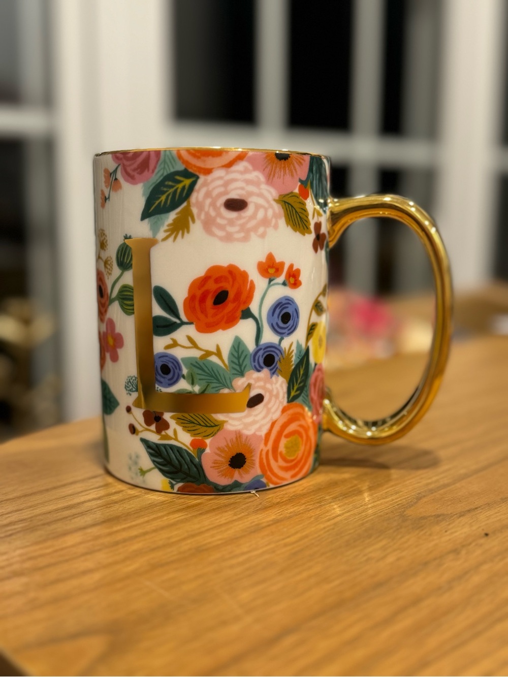 Rifle Paper Co. | Garden Party  / “ L” monogram Coffee MUG
